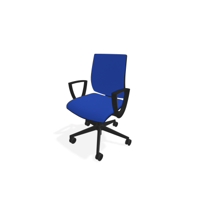 POLTRONA OPERATIVA KASTEL KUBIX- BRACCIOLI NYLON - SCHIENALE BASSO